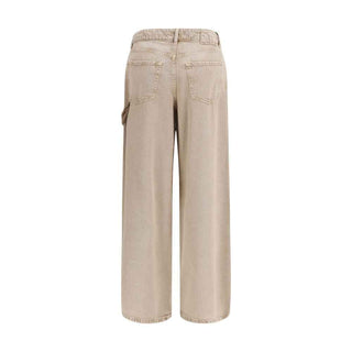 PINKO Beige Cotton Relaxed Fit Jeans