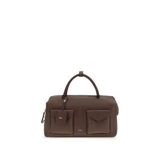Max Mara Brown Calf Leather Bos Taurus Handbag