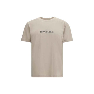 Off-White Beige Cotton T-Shirt
