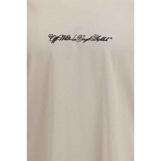 Off-White Beige Cotton T-Shirt