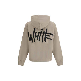 Off-White Beige Cotton Sweatshirt