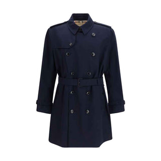 Burberry Blue Cotton Trench Coat