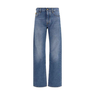 Jacob Cohen Blue Cotton Straight-Leg Jeans
