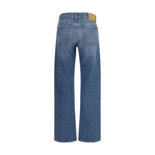 Jacob Cohen Blue Cotton Straight-Leg Jeans
