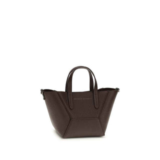 Brunello Cucinelli Bordeaux Calf Leather Bos Taurus Shoulder Bag