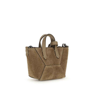 Brunello Cucinelli Brown Calf Leather Bos Taurus Shoulder Bag