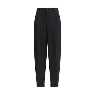 Marni Black Fleece Wool Casual Pants