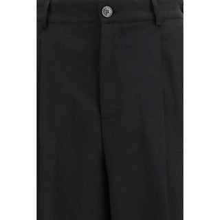Marni Black Fleece Wool Casual Pants
