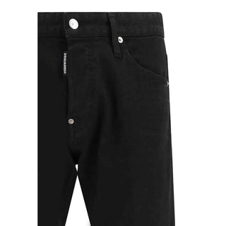 Dsquared² Black Cotton Slim Fit Jeans