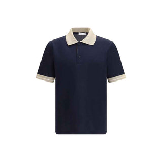 Ferragamo Blue Cotton Polo Shirt