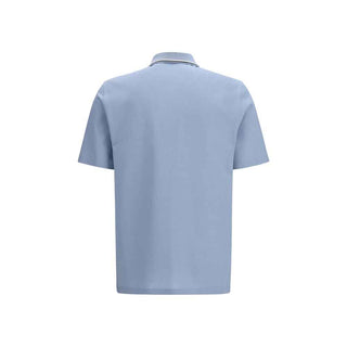 Ferragamo Blue Cotton Polo Shirt