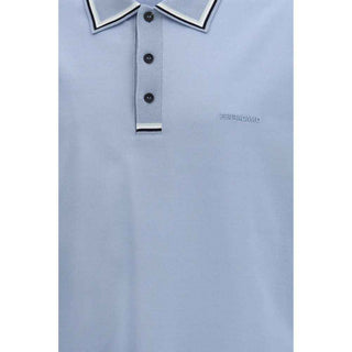 Ferragamo Blue Cotton Polo Shirt