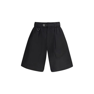 Y-3 Black Cotton Bermuda Shorts