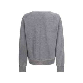 Ami Paris Gray Merino Wool Cardigan