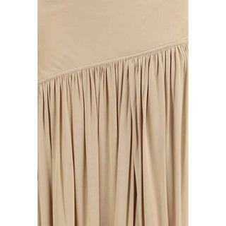 Ferragamo Beige Viscose Long Skirt