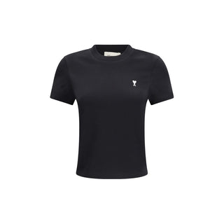 Ami Paris Black Cotton T-Shirt