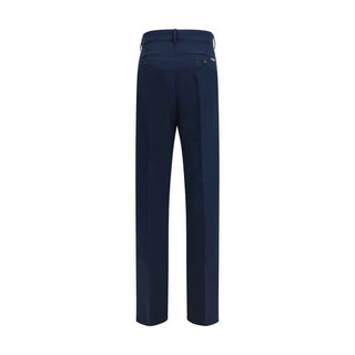 Ferragamo Blue Cotton Chino Pants