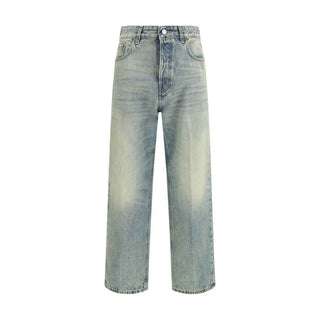 Haikure Blue Cotton Straight-Leg Jeans