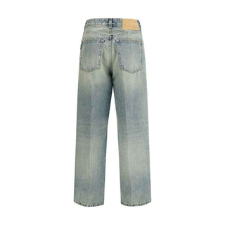 Haikure Blue Cotton Straight-Leg Jeans