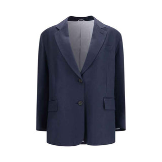 Brunello Cucinelli Blue Viscose Coat