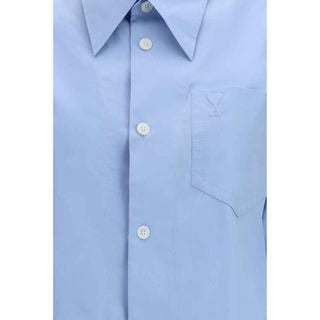 Ami Paris Blue Cotton Dress Shirt