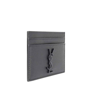 Saint Laurent Gray Calf Leather Bos Taurus Wallet