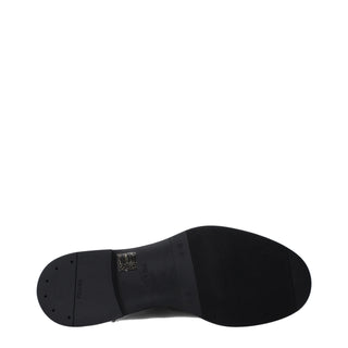 Prada Black Leather Ankle Boots