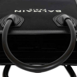 Balmain Black Cotton Tote Bag