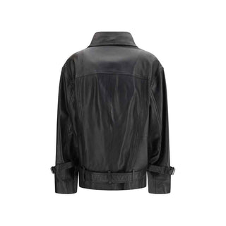 PINKO Black Leather Jacket