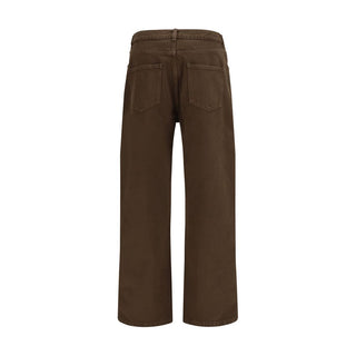 The Row Brown Cotton Straight-Leg Jeans