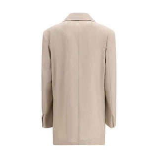 Max Mara Beige Fleece Wool Blazer