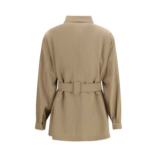 Max Mara Brown Fleece Wool Coat