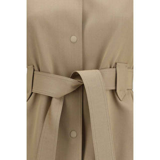 Max Mara Brown Fleece Wool Coat