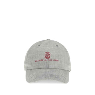 Brunello Cucinelli Gray Linen Cap (Baseball Hat)