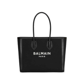 Balmain Black Cotton Tote Bag