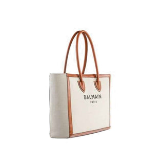 Balmain Beige Cotton Tote Bag