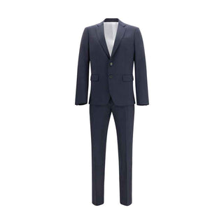 Dsquared² Blue Fleece Wool Two-Piece Suit