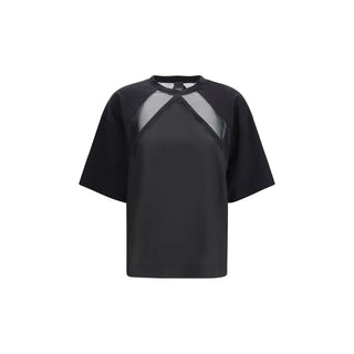 PINKO Black Cotton T-Shirt