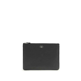 Valentino Garavani Black Calf Leather Bos Taurus Wallet