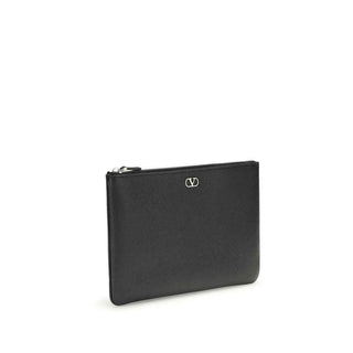 Valentino Garavani Black Calf Leather Bos Taurus Wallet