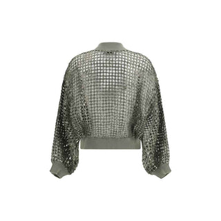 Brunello Cucinelli Bicolor Silk Bomber