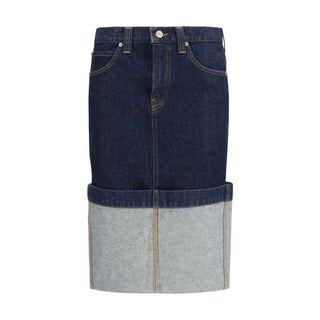 Khaite Blue Denim Skirt