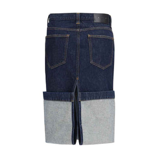 Khaite Blue Denim Skirt