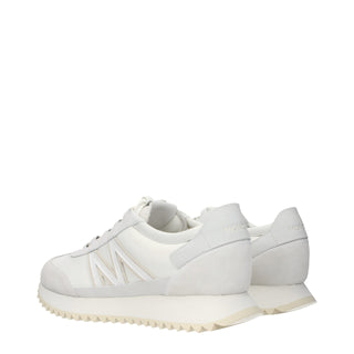 Moncler White Leather Athletic Sneakers