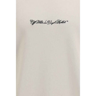 Off-White Beige Cotton Sweatshirt