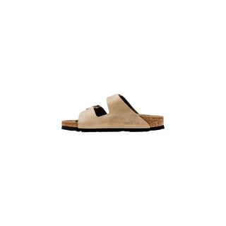Birkenstock Beige Leather Flat Sandals