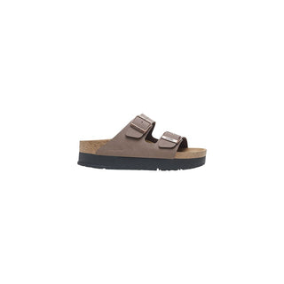 Birkenstock Brown Synthetic Platform Sandals