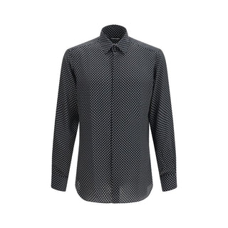 Tom Ford Black Silk Pattern Shirt