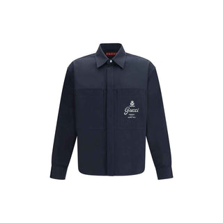 Gucci Blue Cotton Coat