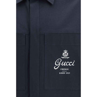 Gucci Blue Cotton Coat
